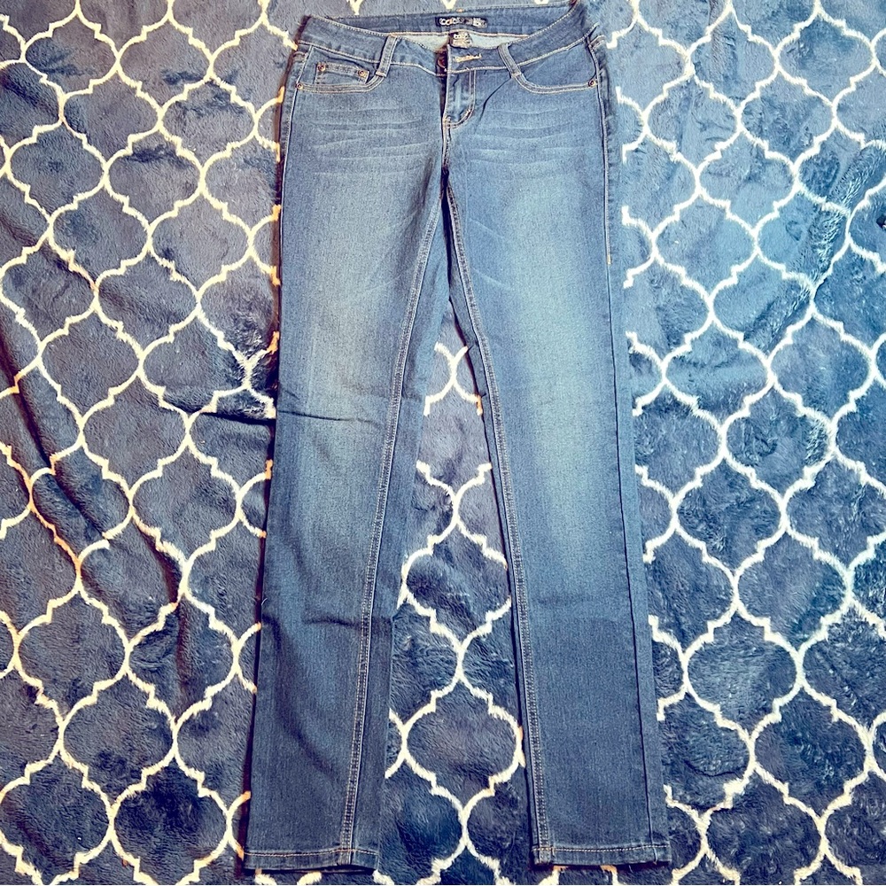 BQB Women's Blue Skinny Jeans